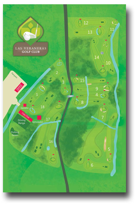 Las Veraneras Golf map